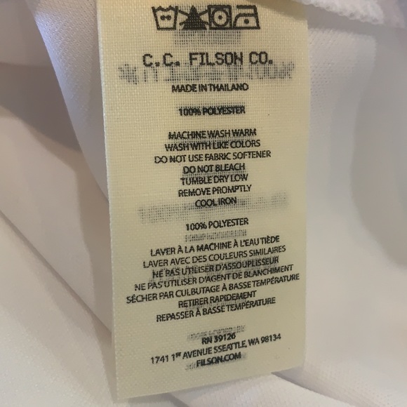 C.C. Filson Long Sleeve Barrier T-Shirt, NEW  White - Picture 4 of 5